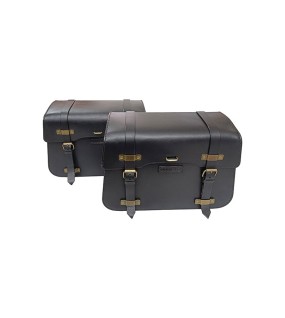 Fit For Royal Enfield Super Meteor 650 Pannier Bags With Saddle Stay Black
