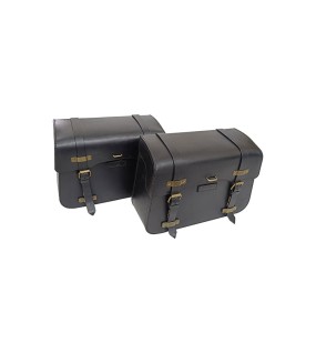 Fit For Royal Enfield Super Meteor 650 Pannier Bags With Saddle Stay Black