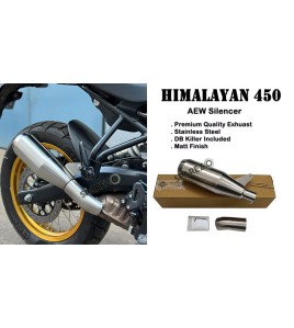 Fit For Royal Enfield New Himalayan 450 AEW SS Matt Finish Exhaust Silencer