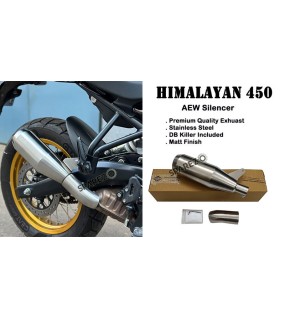 Fit For Royal Enfield New Himalayan 450 AEW SS Matt Finish Exhaust Silencer