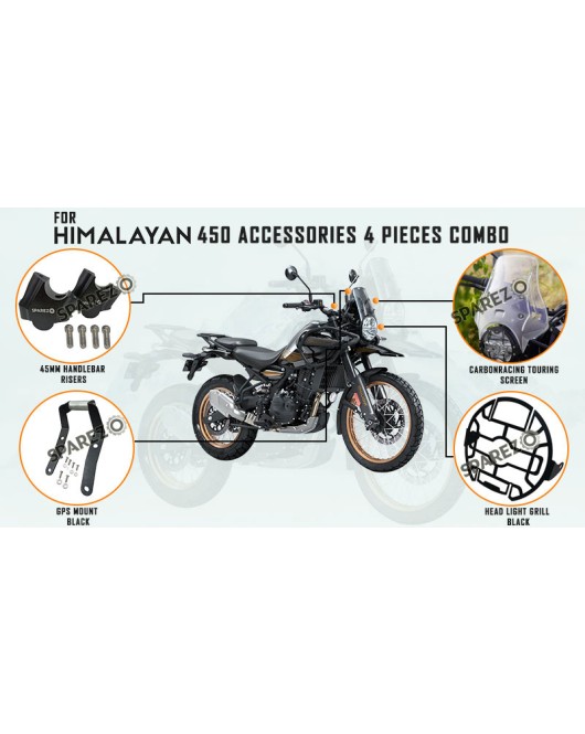 Fit For Royal Enfield New Himalayan 450 Accessories Combo Pack 4 Pcs