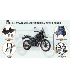 Fit For Royal Enfield New Himalayan 450 Accessories 4 Pcs Combo Pack