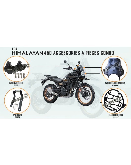 Fit For Royal Enfield New Himalayan 450 Accessories 4 Pcs Combo Pack