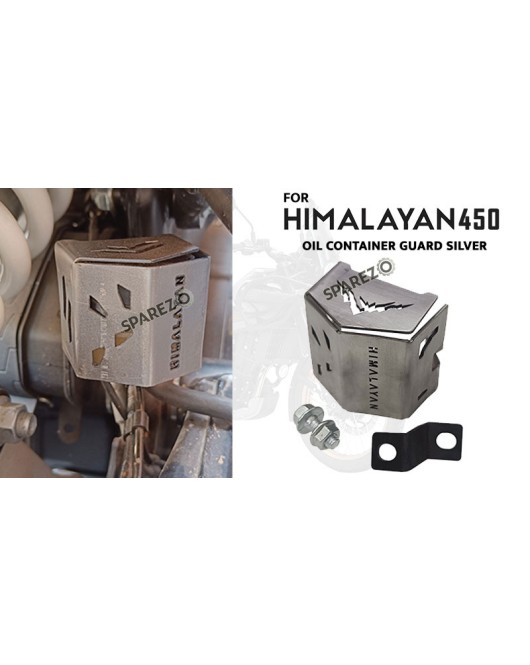 Fit For Royal Enfield New Himalayan 450 Oil Container Guard Silver
