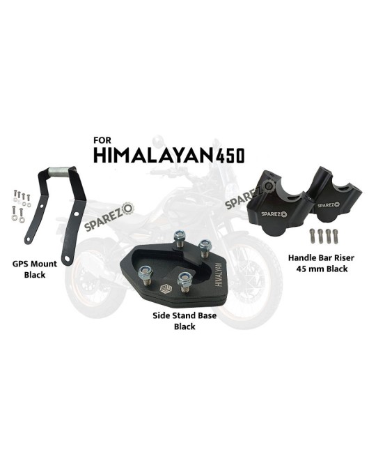Fit For Royal Enfield New Himalayan 450 GPS Mount Risers and Side Stand Extender