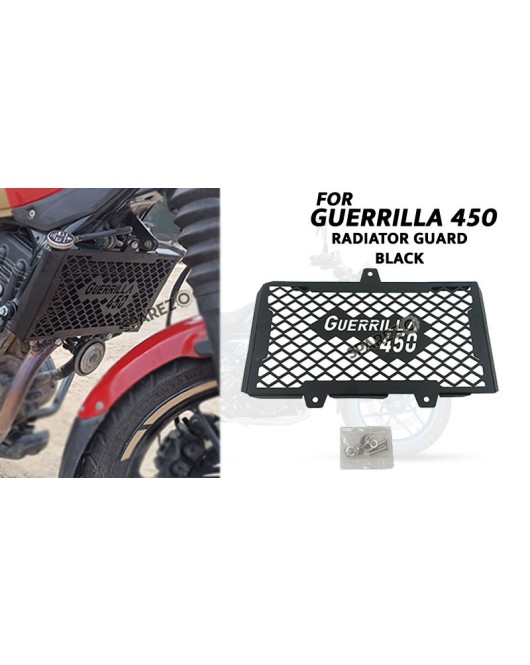 Fit For Royal Enfield Guerrilla 450 Stainless Steel Radiator Guard Black