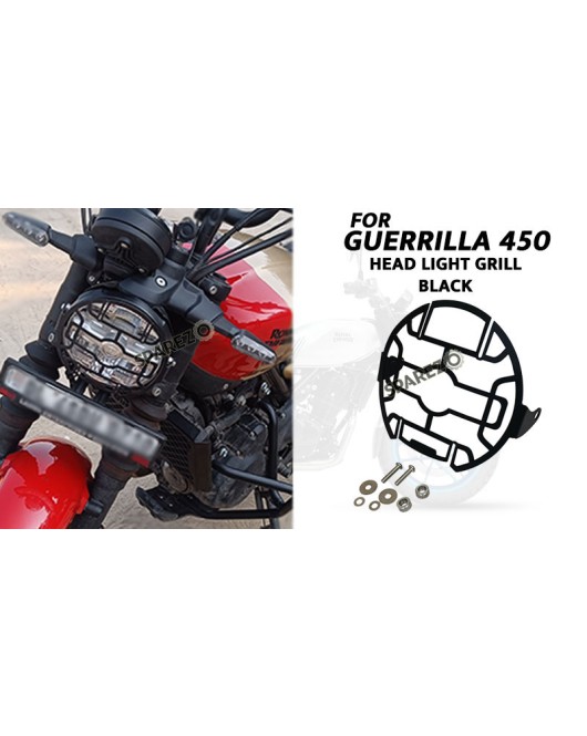 Fit For Royal Enfield Guerrilla 450 Steel Headlight Grill Black