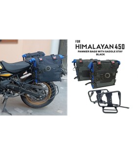 Fit For Royal Enfield New Himalayan 450 Canvas Pannier Bags With Mounting