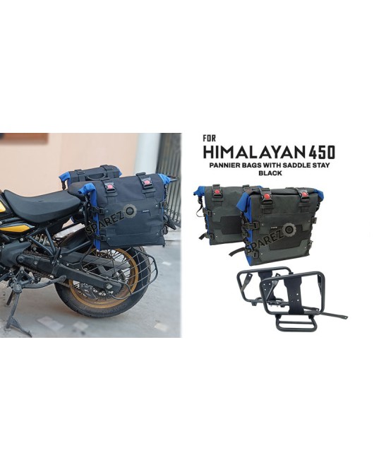 Fit For Royal Enfield New Himalayan 450 Canvas Pannier Bags With Mounting