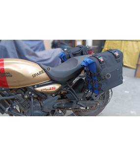 Fit For Royal Enfield Guerrilla 450 Canvas Pannier Bags With Mounting
