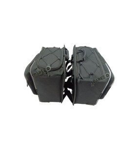 Fit For Royal Enfield Guerrilla 450 Canvas Pannier Bags With Mounting Black