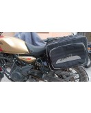 Fit For Royal Enfield Guerrilla 450 Canvas Pannier Bags With Mounting Black