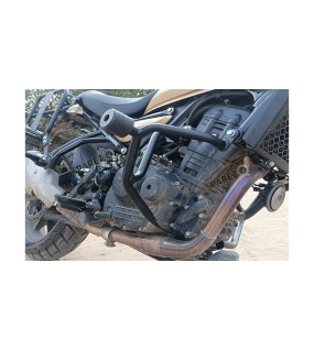 Fit For Royal Enfield Guerrilla 450 Large Engine Guard With Sliders Black