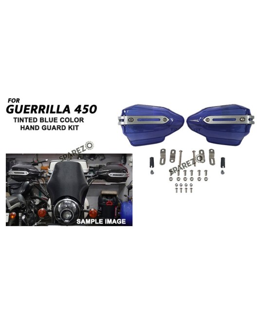 Fit For Royal Enfield Guerrilla 450 Tinted Blue Color Hand Guard Kit