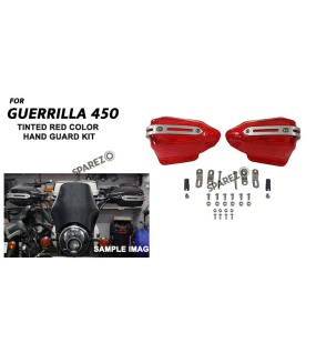 Fit For Royal Enfield Guerrilla 450 Tinted Red Color Hand Guard Kit