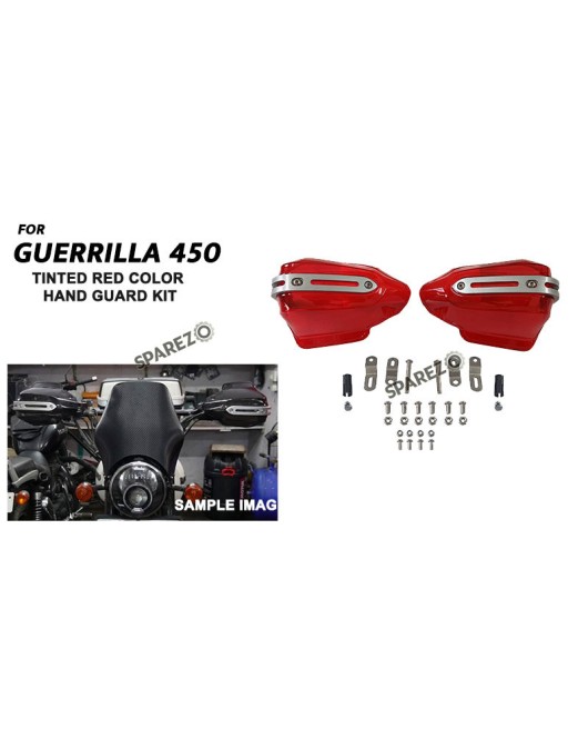 Fit For Royal Enfield Guerrilla 450 Tinted Red Color Hand Guard Kit