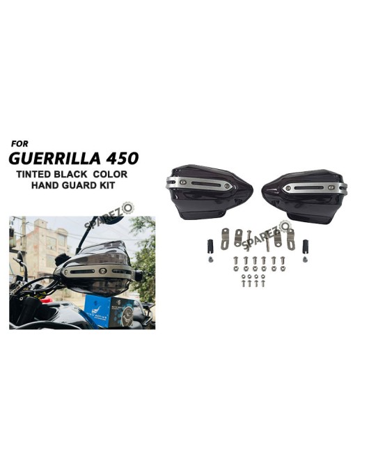 Fit For Royal Enfield Guerrilla 450 Tinted Black Color Hand Guard Kit