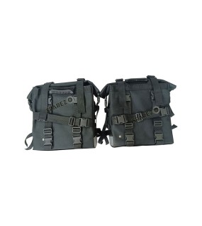 Fit For Royal Enfield New Himalayan 450 Black Canvas Pannier Bags With Mounting