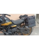 Fit For Royal Enfield New Himalayan 450 Black Canvas Pannier Bags With Mounting