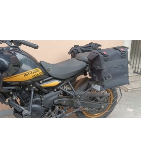 Fit For Royal Enfield New Himalayan 450 Black Canvas Pannier Bags