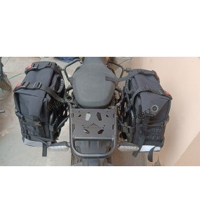 Fit For Royal Enfield New Himalayan 450 Black Canvas Pannier Bags