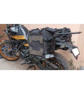 Fit For Royal Enfield New Himalayan 450 Canvas Black Pannier Bags With Mounting