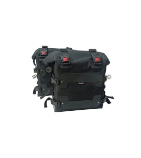 Fit For Royal Enfield Himalayan 450 Canvas Trail Pannier Bags And Duffle Bag Black