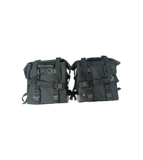 Fit For Royal Enfield Himalayan 450 Canvas Trail Pannier Bags And Duffle Bag Black