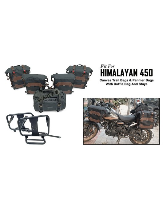 For Royal Enfield Himalayan 450 Trail Pannier Bags and Duffle Bag with Stays D2