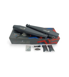 For Royal Enfield GT and Interceptor 650 Silver Stallion Exhaust Silencer Black