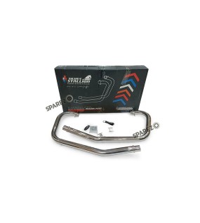 For Royal Enfield GT and Interceptor 650 Silver Stallion Bend Header Pipe Polished