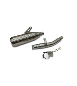 Fit For Royal Enfield Bear 650 AEW Exhaust Silencer Silver With Mid Pipe and Cat