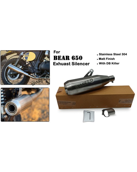 Fit For Royal Enfield Bear 650 AEW SS Exhaust Silencer Matt Finish