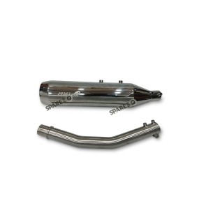 Fit For Royal Enfield Bear 650 Stainless Steel Exhaust Silencer Polished