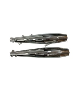 For Royal Enfield GT and Interceptor 650 Silver Stallion Exhaust Silencer LH RH