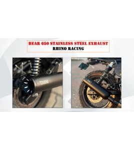 For Royal Enfield Bear 650 Rhino Racing Scramjet Max V2 Black Exhaust Silencer