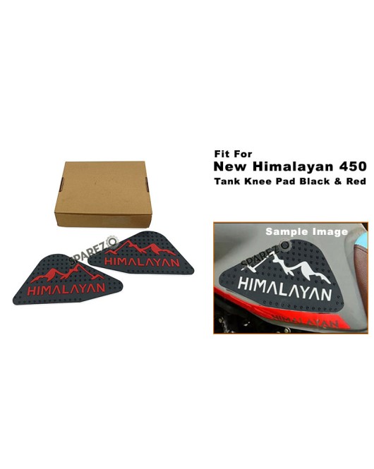 Fit For Royal Enfield New Himalayan 450 Rubber Tank Knee Pad Black and Red
