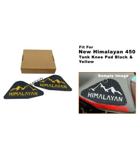 Fit For Royal Enfield New Himalayan 450 Rubber Tank Knee Pad Black and Yellow