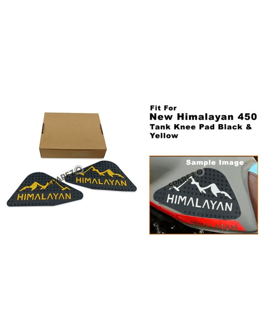 Fit For Royal Enfield New Himalayan 450 Rubber Tank Knee Pad Black and Yellow