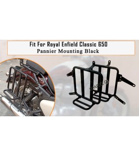 Fit For Royal Enfield Classic 650 Pannier Mounting Rails Black