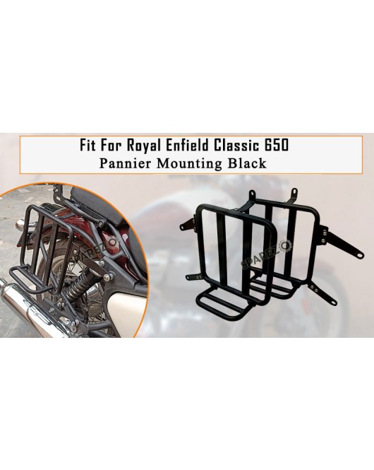 Fit For Royal Enfield Classic 650 Pannier Mounting Rails Black