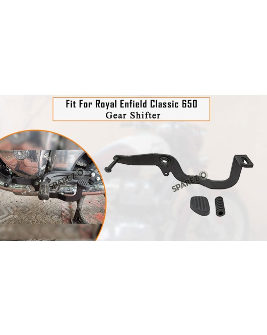 Fit For Royal Enfield Classic 650 Gear Shifter Pedal With Rubber Black