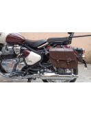 Fit For Royal Enfield Classic 650 Brown Color Bags With Saddle Stay Mounting