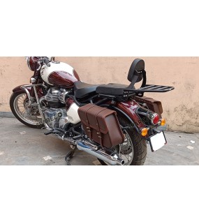 Fit For Royal Enfield Classic 650 Brown Color Bags With Saddle Stay Mounting