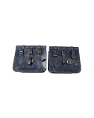 For Royal Enfield Classic 650 Genuine Leather Pannier Bags With Mounting