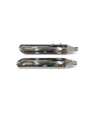For Royal Enfield Classic 650 Silver Stallion Exhaust Silencer Pair Polished