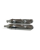 For Royal Enfield Classic 650 Silver Stallion Exhaust Silencer Pair Polished