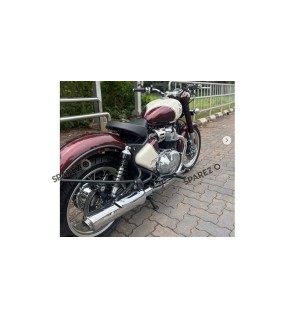 For Royal Enfield Classic 650 Silver Stallion Exhaust Silencer Pair Polished