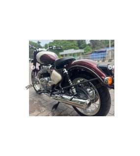 For Royal Enfield Classic 650 Silver Stallion Exhaust Silencer Pair Polished
