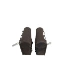For Royal Enfield Classic 650 Genuine Leather Pannier Bags Rusty Brown With Mounting
